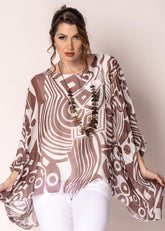 Olivine Silk Top – Mocha